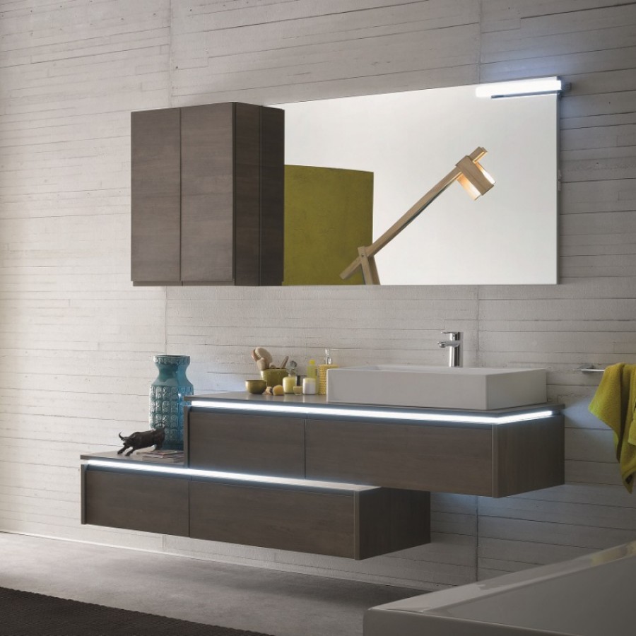 Bagno a sbalzo  con led e gola ...   arredamenti casa ILMA produzione mobili  camere camerette cucine soggiorni