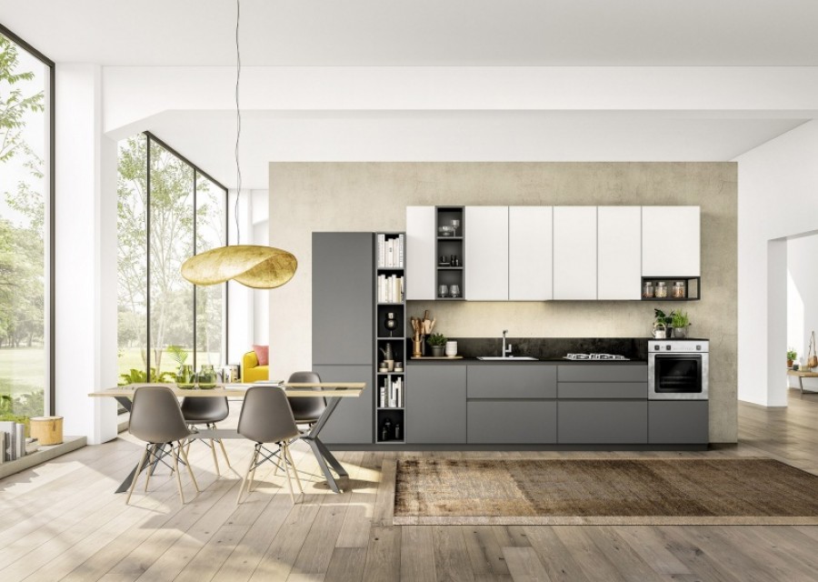 CUCINA MODERNA LINEARE OPEN SPACE