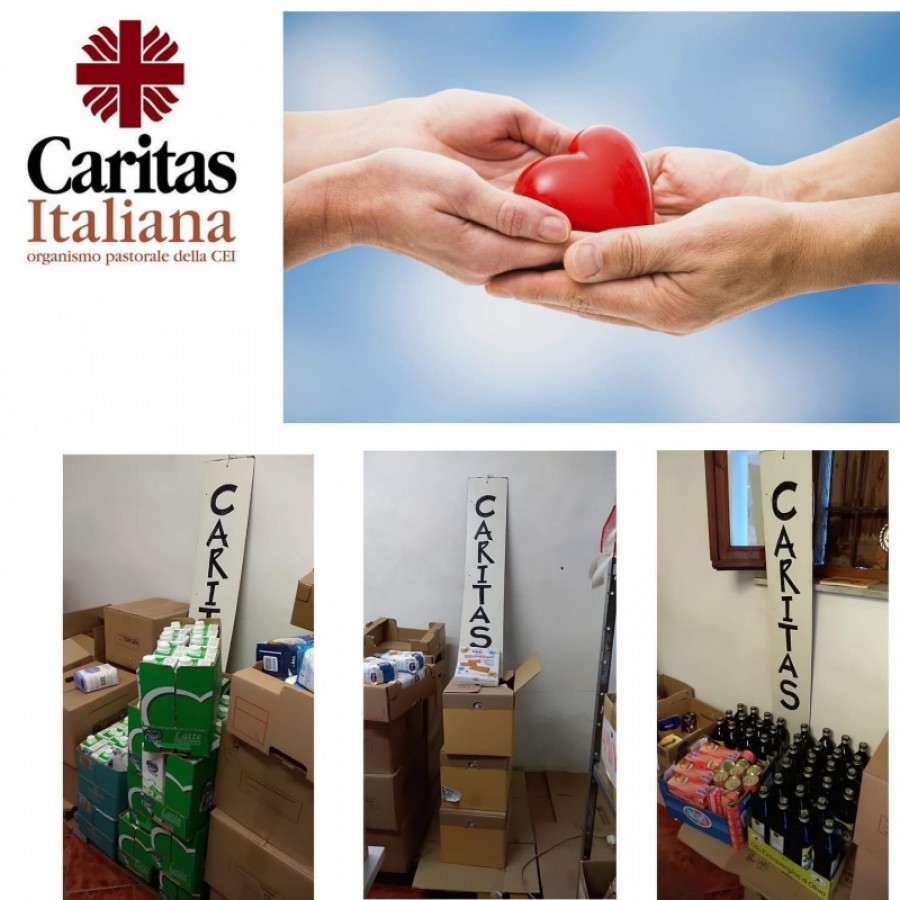 ILMA  ATTIVA NEL SOCIALE  DONA CIBO ALLA CARITAS
