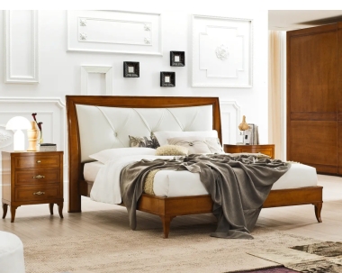 Letto e comodino noce 